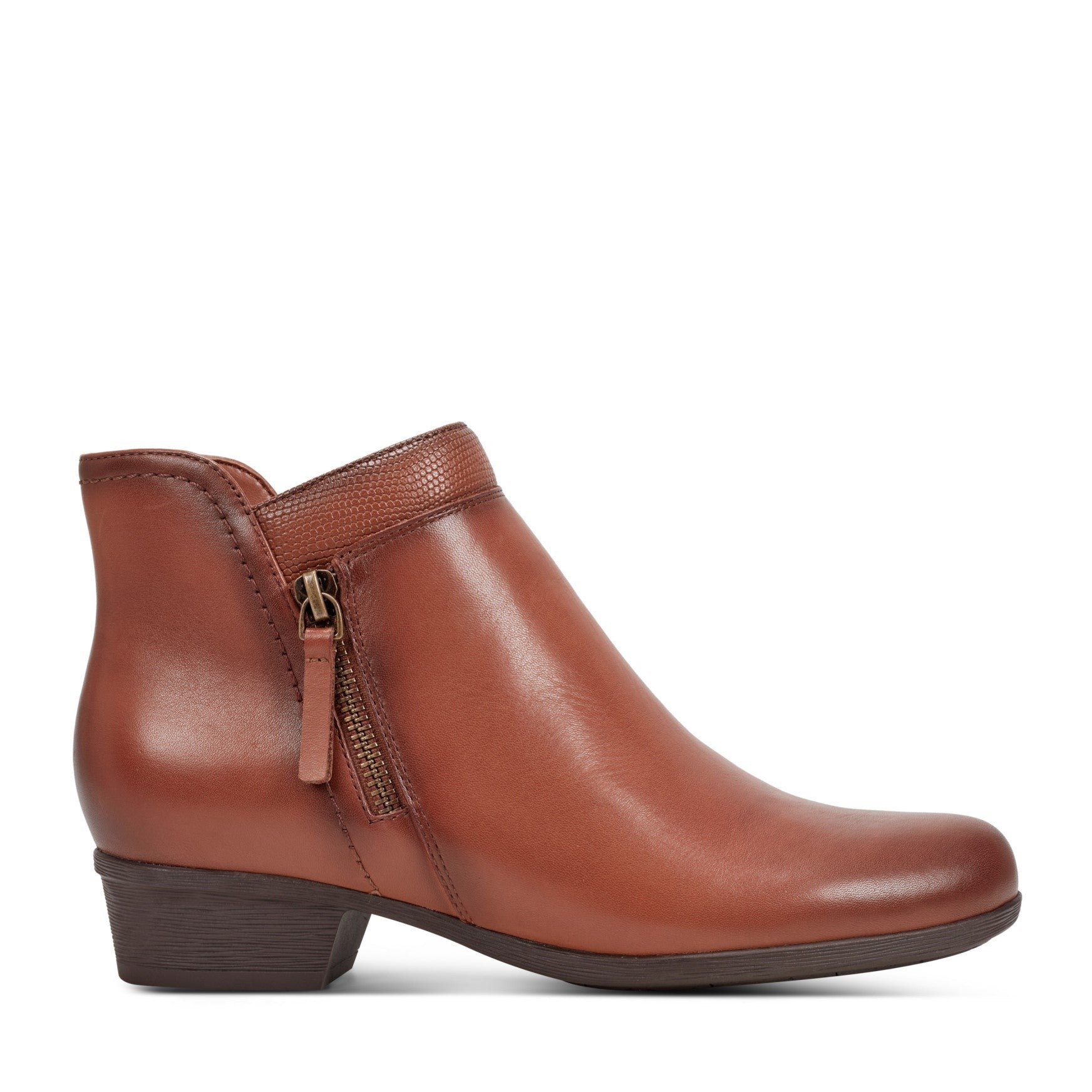 Rockport Women's Carly Side Zip Casual Ankle Booties - Medium Natural - 1