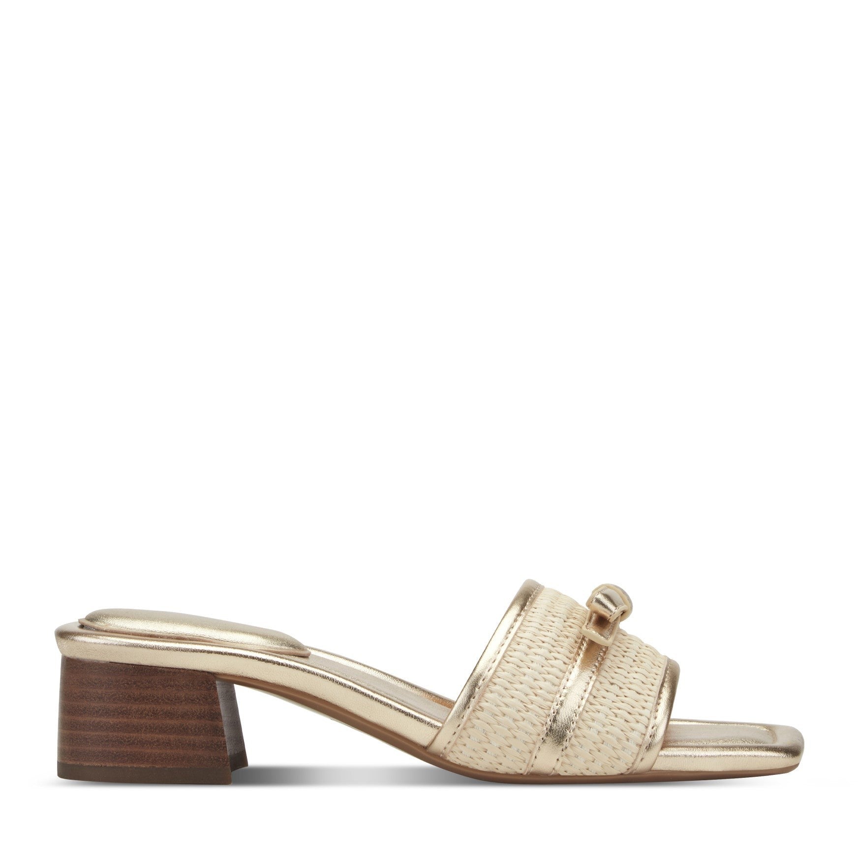 Rockport Women's Clarice Slip-On Sandals - Gold Leather - 1