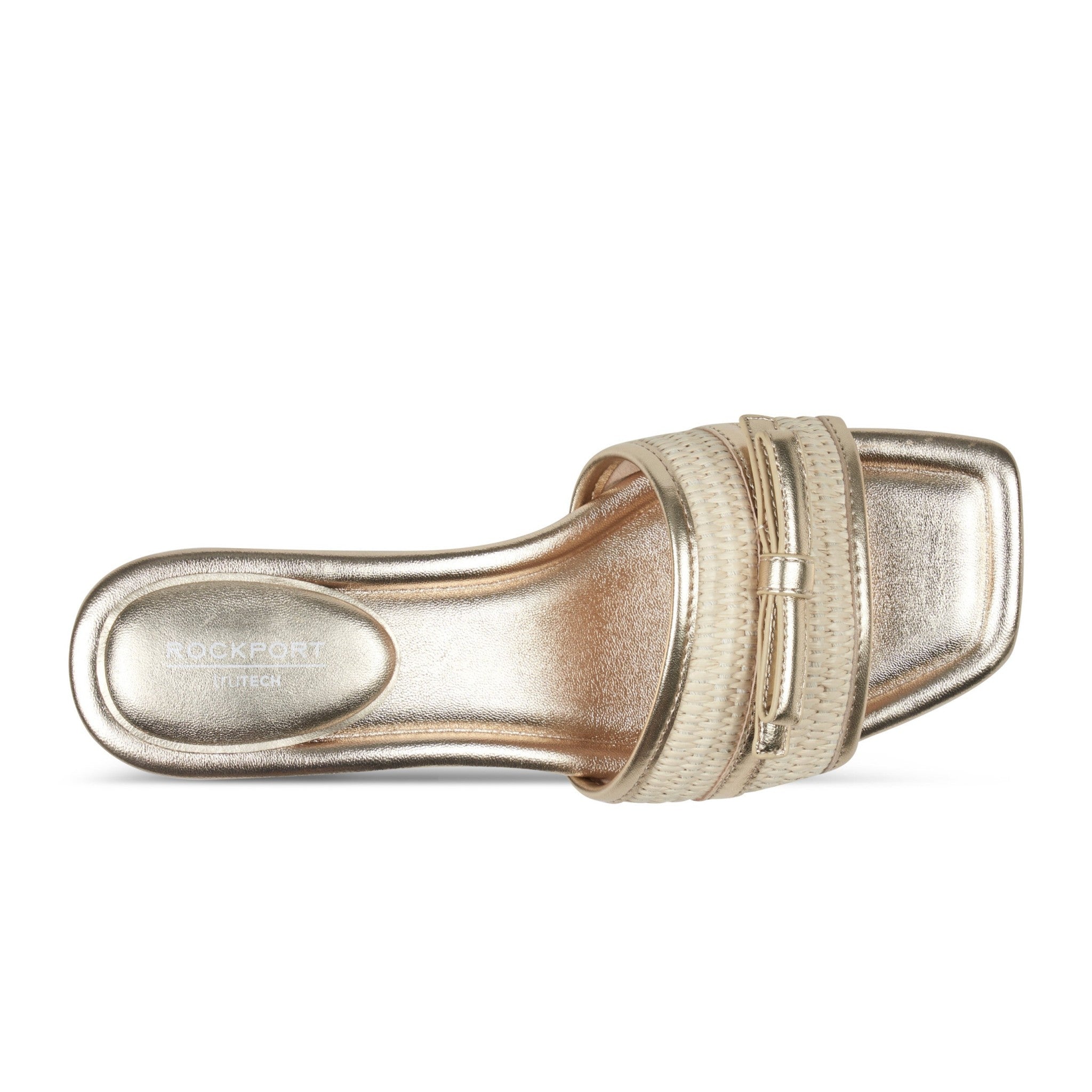 Rockport Women's Clarice Slip-On Sandals - Gold Leather - 4