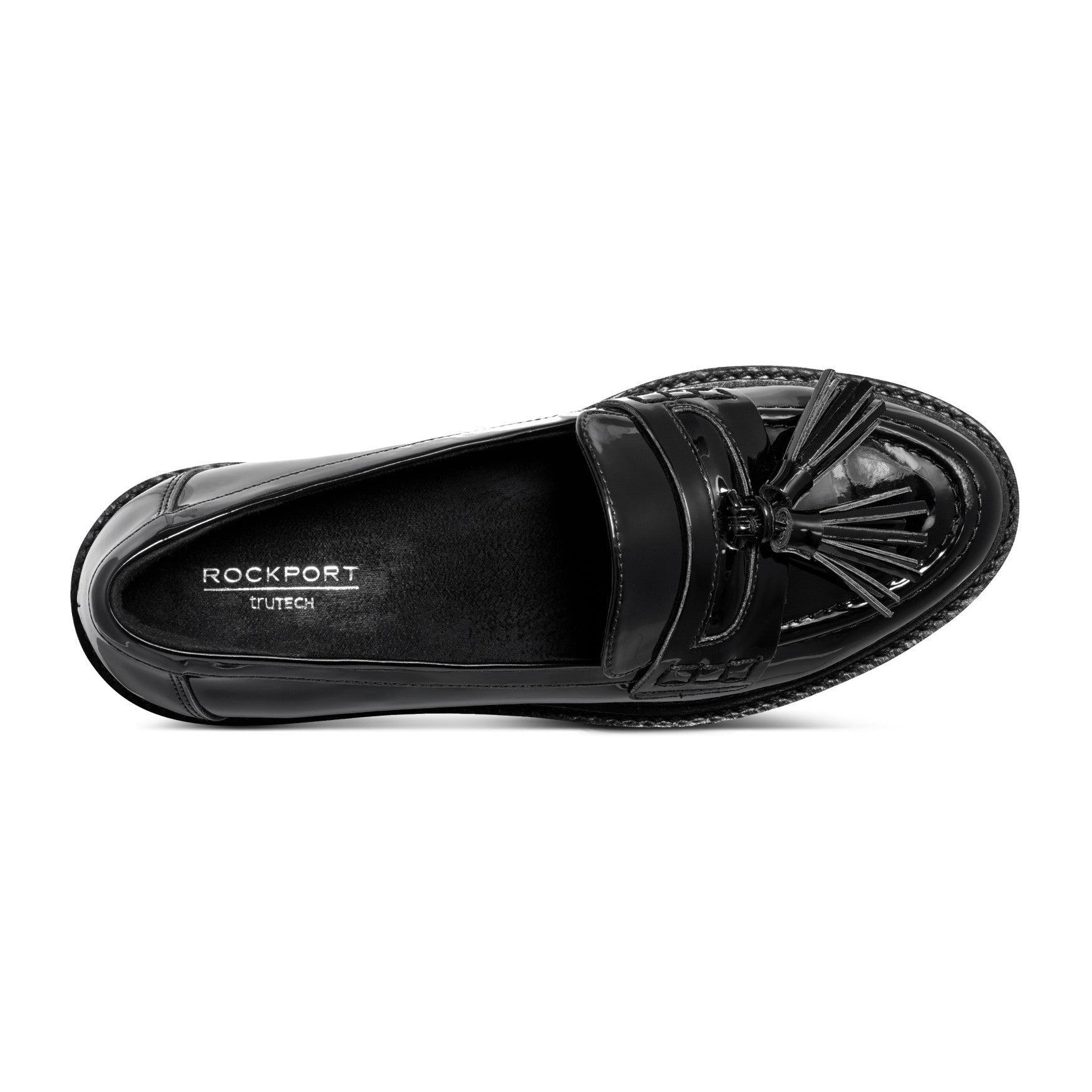 Rockport Women's Kiara Tassel Loafers - Black Patent - 4