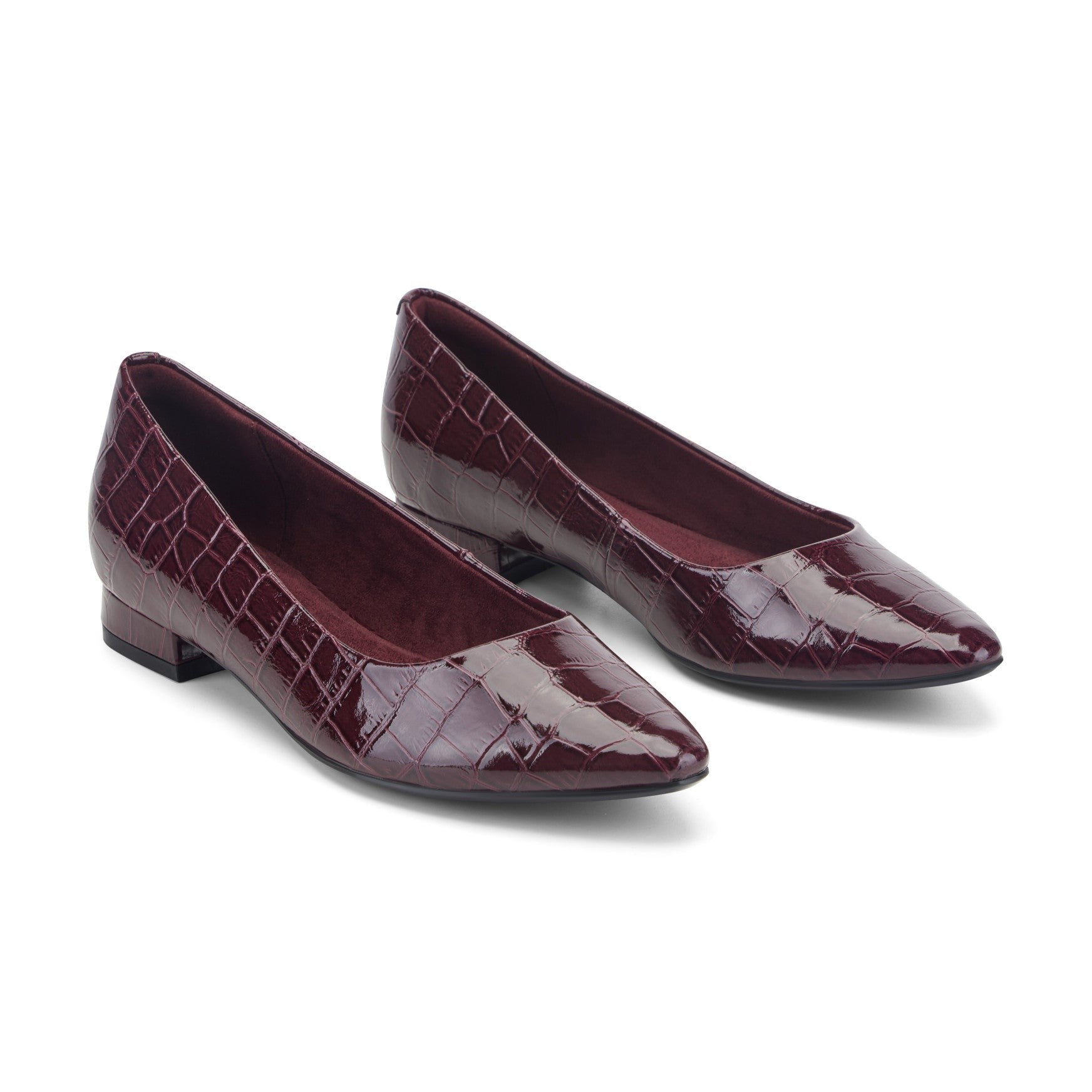 Dark Red Croco Patent
