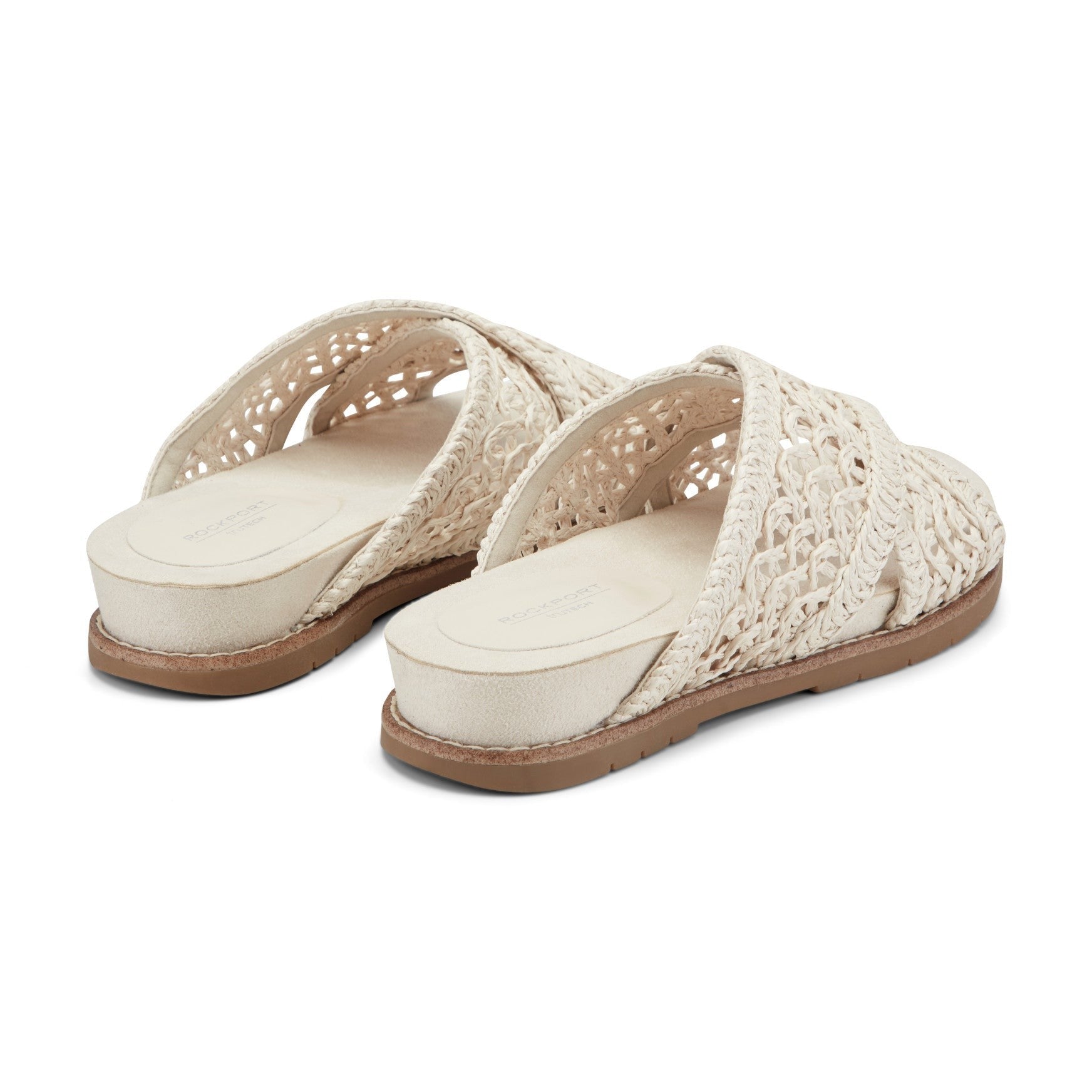 Rockport Zora Cushioned Arch Support Slip-On Women's Sandal - Ivory - 3