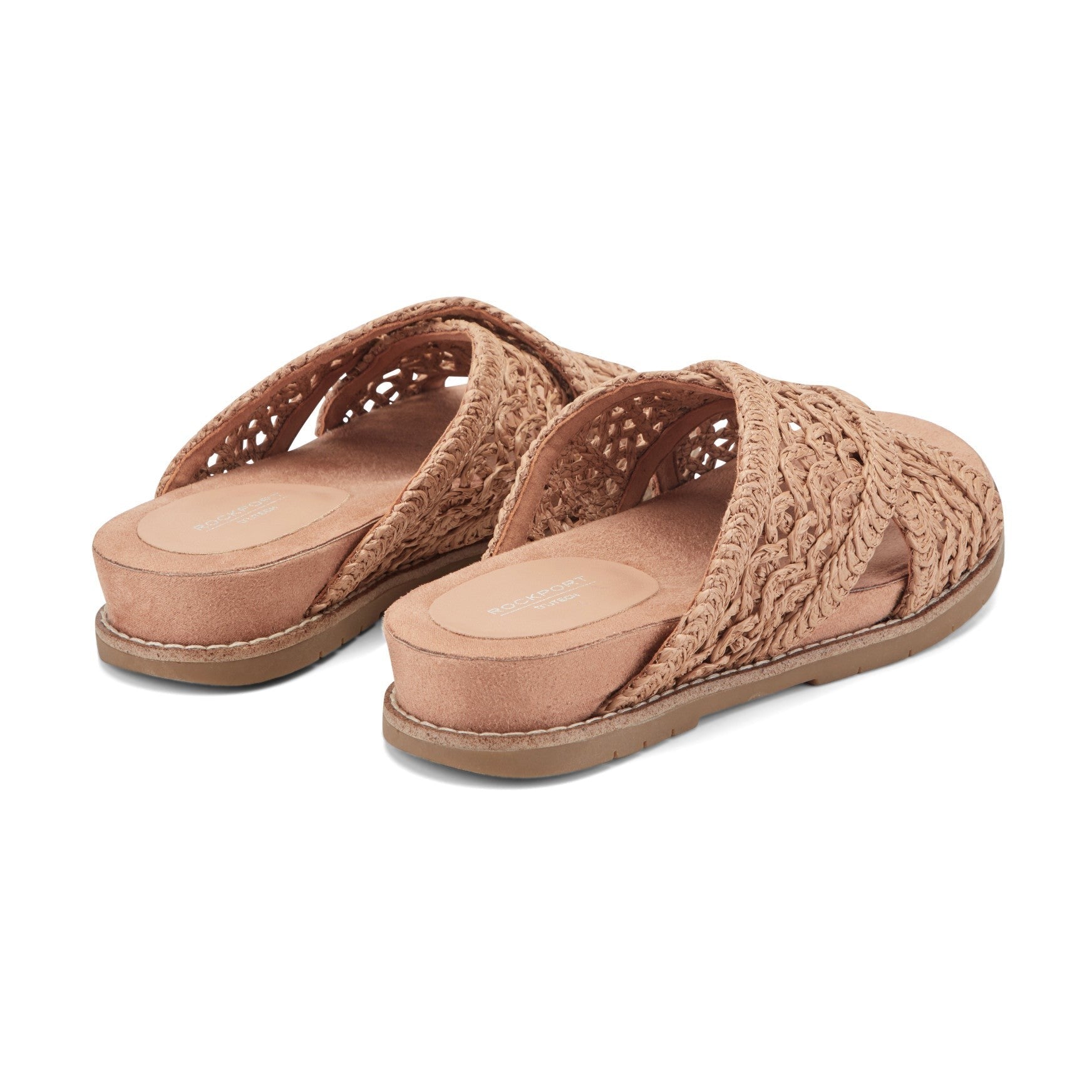 Rockport Zora Cushioned Arch Support Slip-On Women's Sandal - Medium Natural - 3