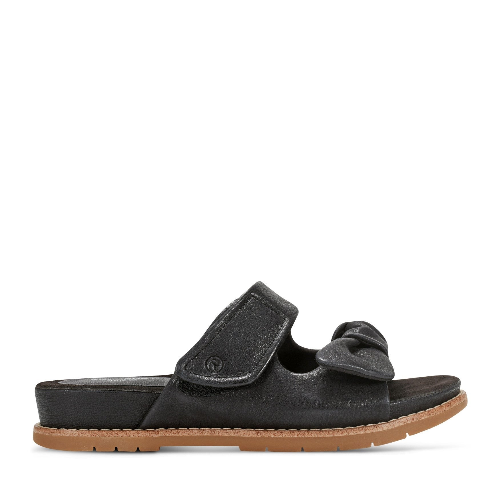 Rockport Zova Cushioned Arch Support Women's Sandal - Black Leather - 1