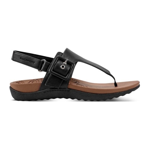 Rockport Women's Rora Backstrap Thong Sandal - BLK01 - View 6
