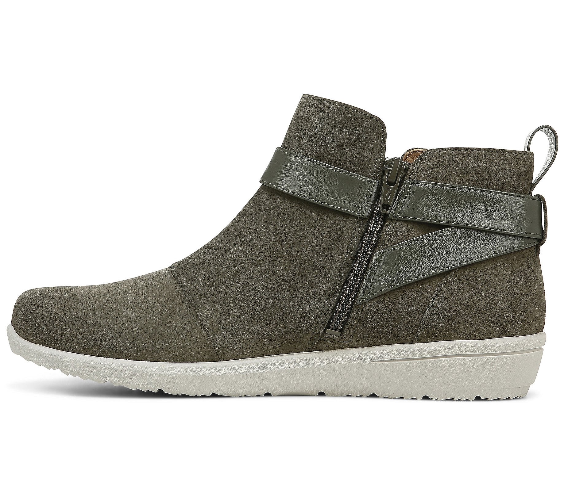 Vionic Romy - Women's Water Repellent Suede Ankle Boots - Side Zipper Lifestyle