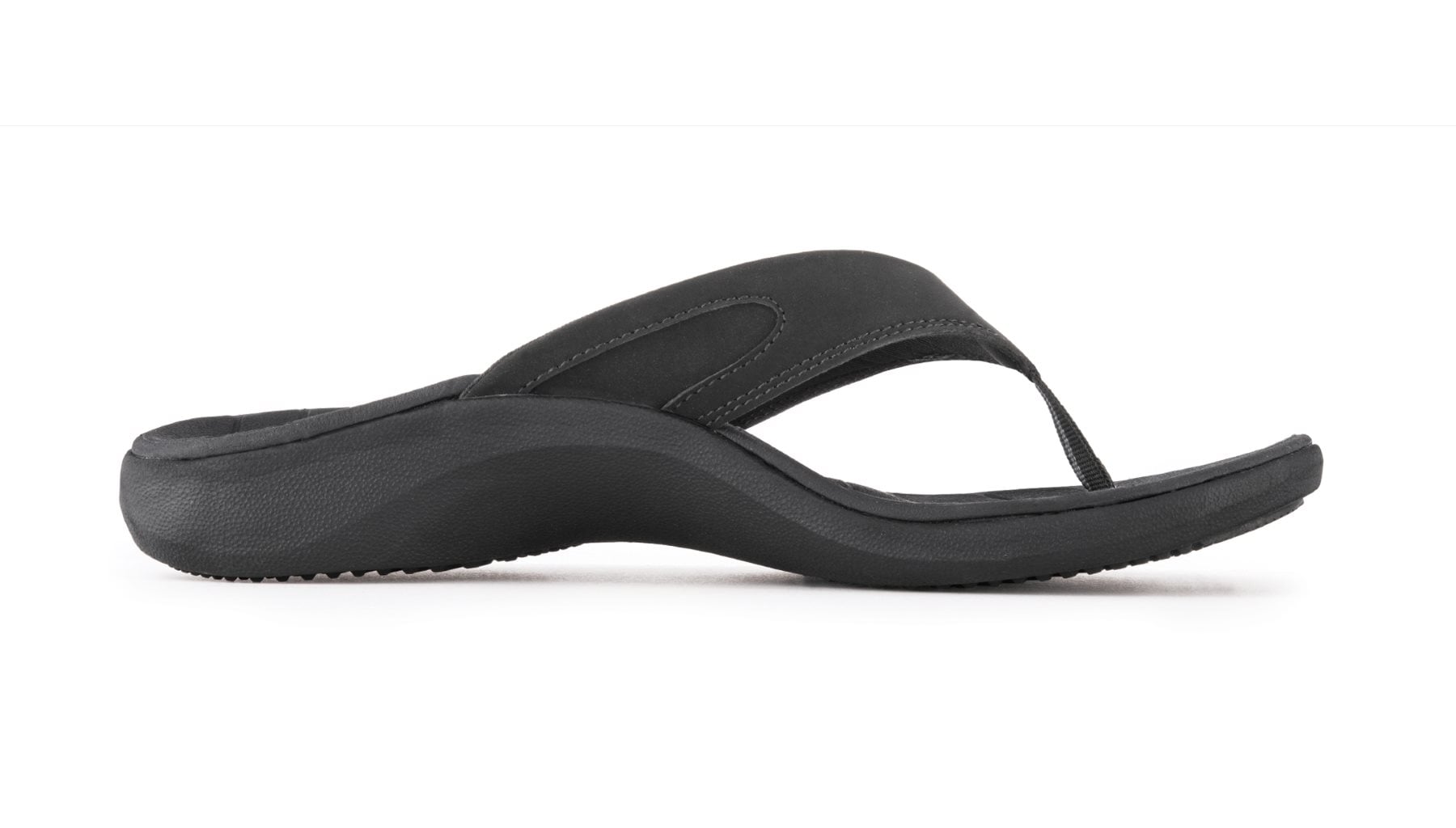 SOLE Men's Sport Flip Flops - Orthotic Support Sandal - men Raven medial
