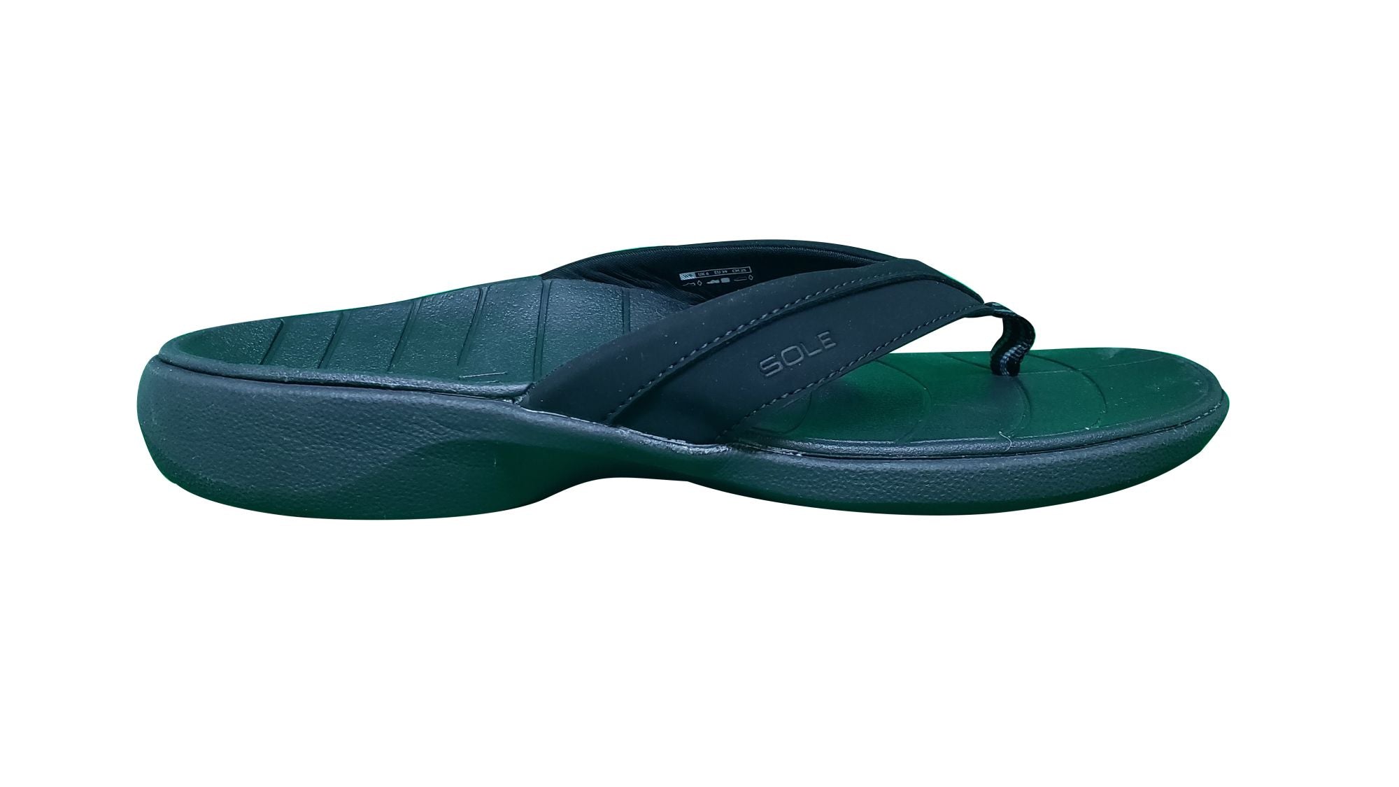 SOLE Women's Sport Flip Flops - Orthotic Sandals - flip Raven side