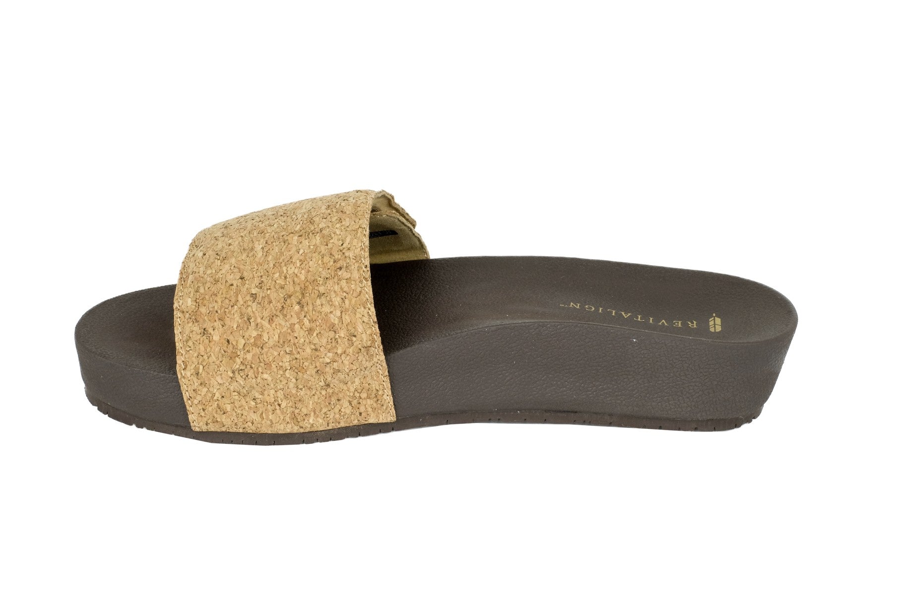 Revitalign Breezy Deluxe Women's Orthotic Slide Sandal - Cork 3