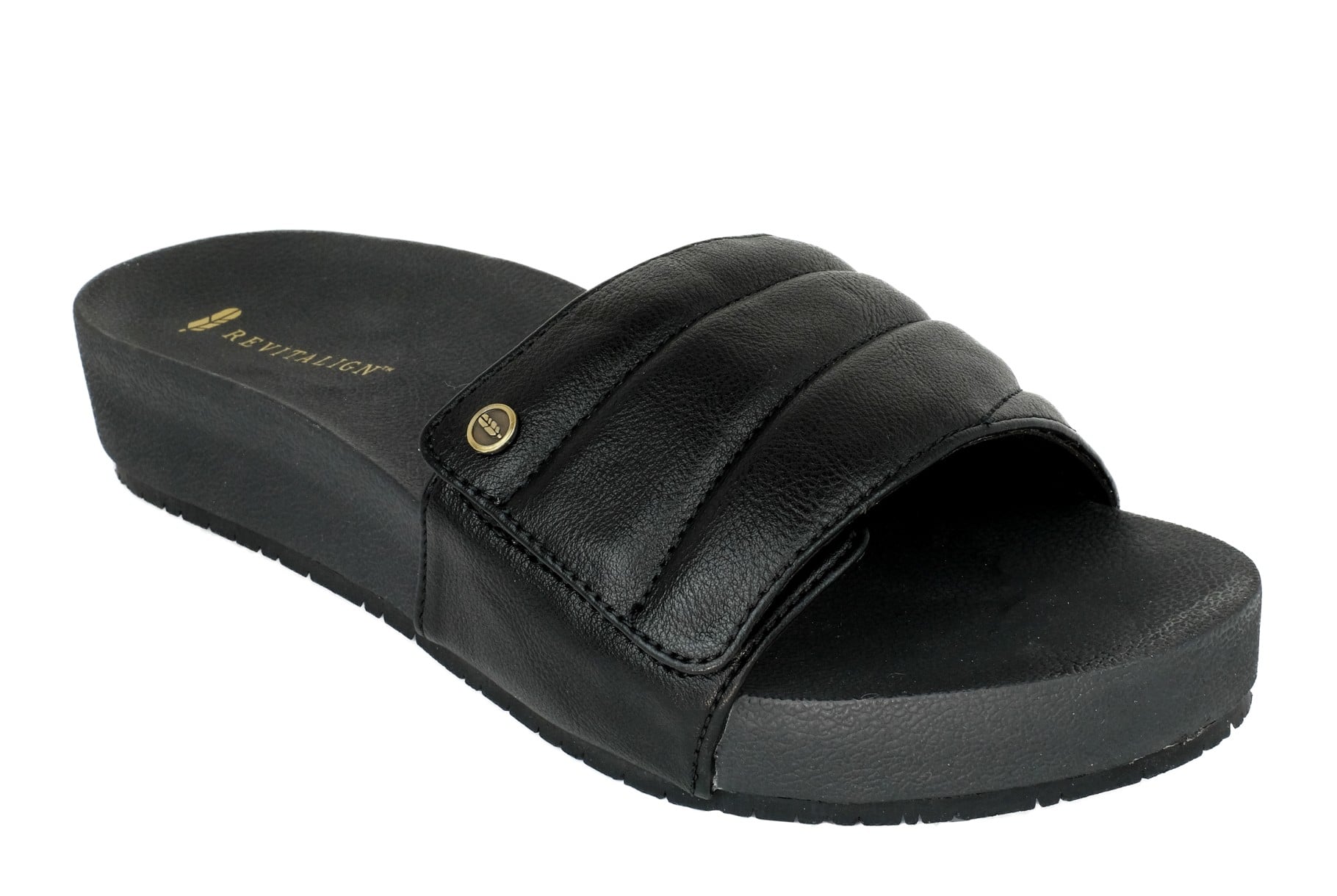 Revitalign Breezy Deluxe Adjustable Comfort & Support Women's Sandals in Black
