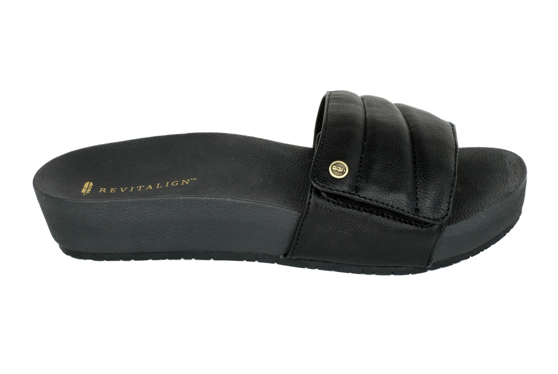 Revitalign Breezy Deluxe Women's Orthotic Slide Sandal - Black 2