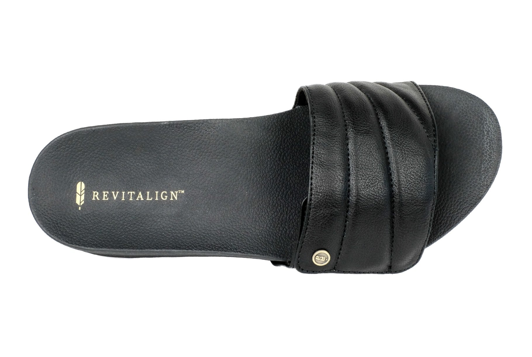 Revitalign Breezy Deluxe Women's Orthotic Slide Sandal - Black 6