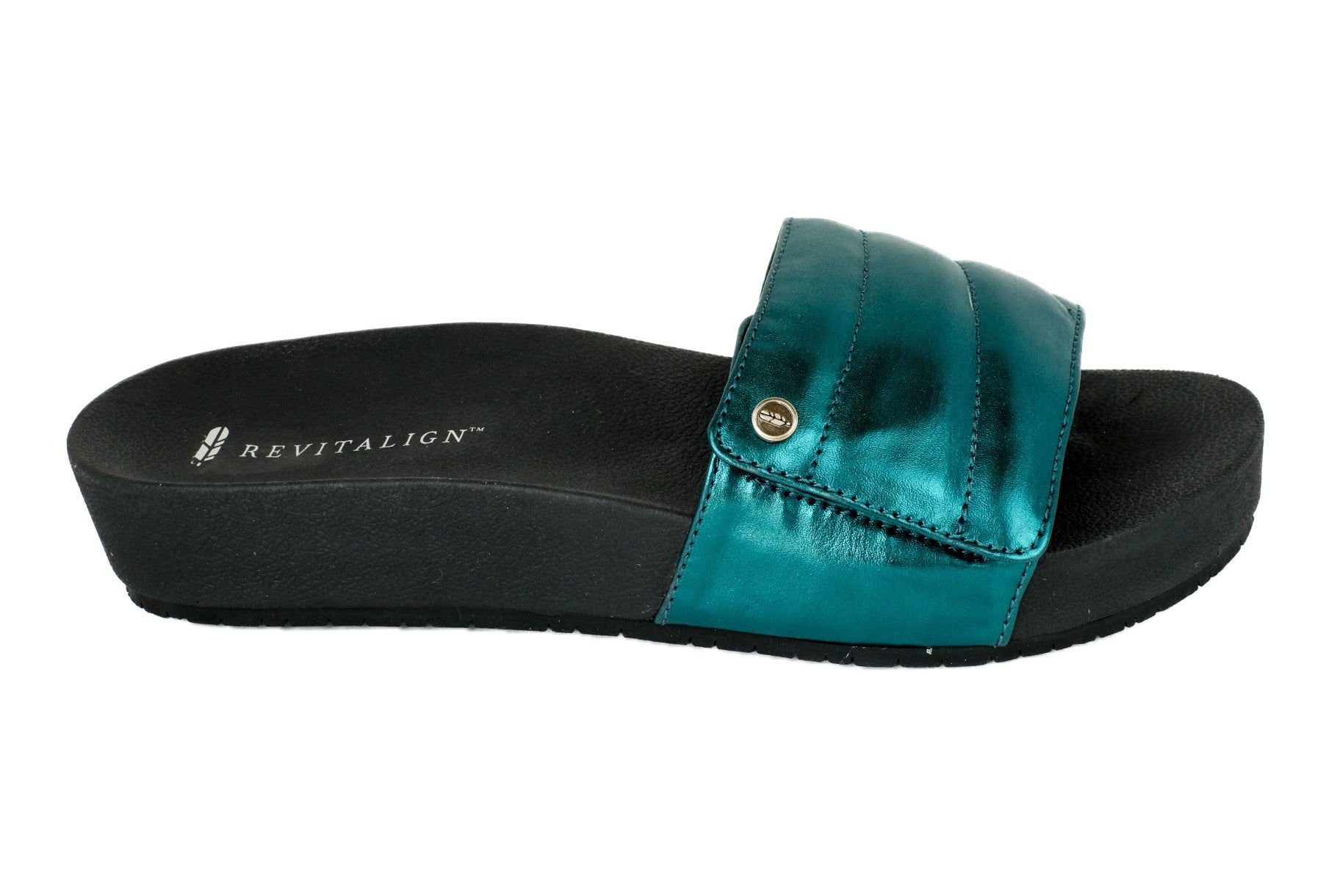 Revitalign Breezy Deluxe Women's Orthotic Slide Sandal - Deep Deep Lake 2