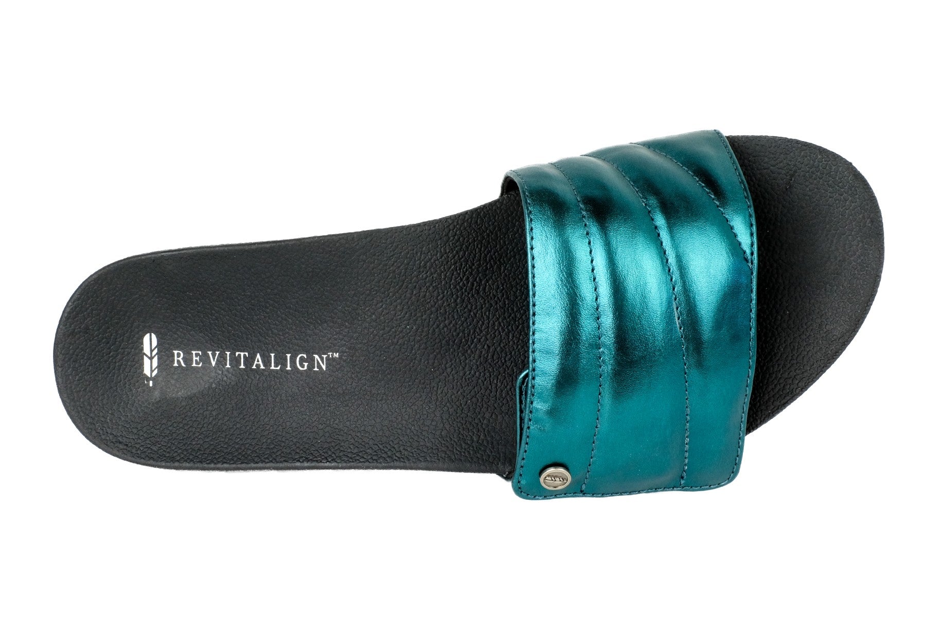 Revitalign Breezy Deluxe Women's Orthotic Slide Sandal - Deep Deep Lake 6