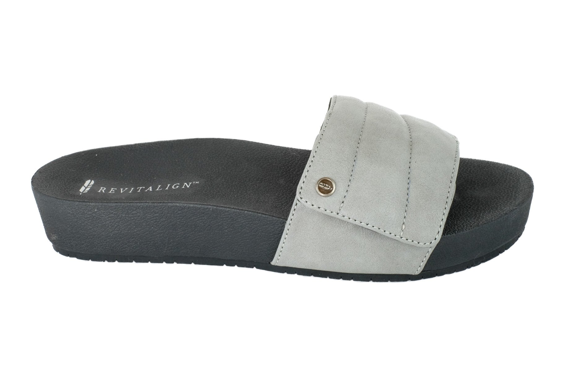 Revitalign Breezy Deluxe Women's Orthotic Slide Sandal - Grey 2
