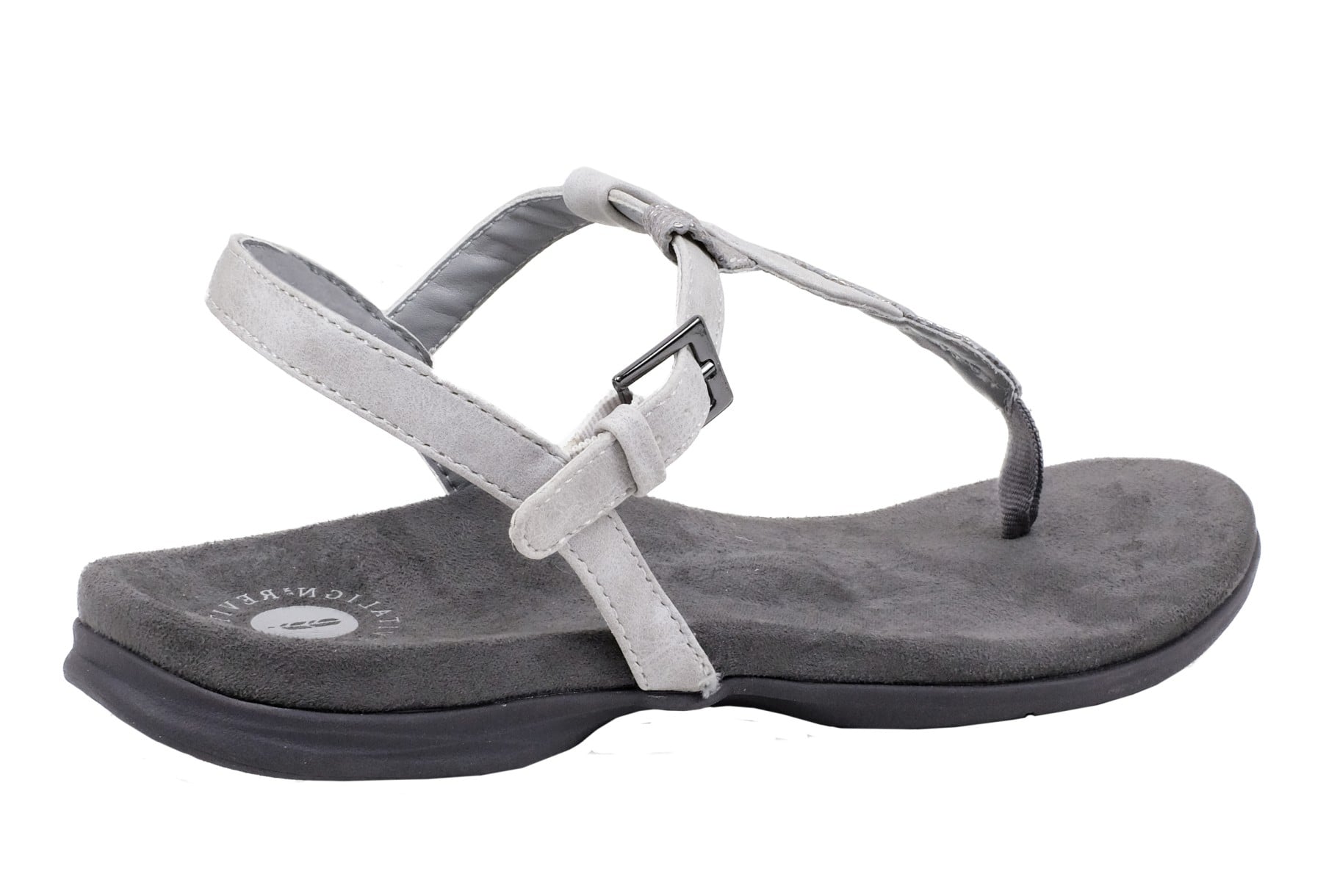 Revitalign Heron T-bar Women's Adjustable Orthotic Sandal - Silver 3