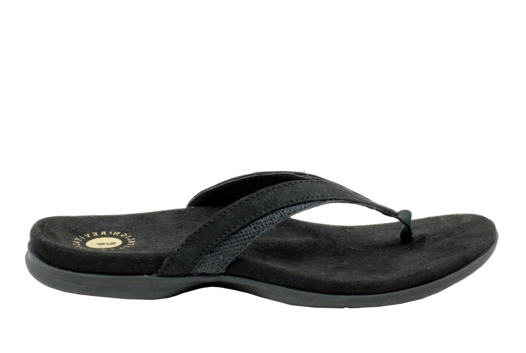 Revitalign Heron Women's Thong Post Sandal - Black 2