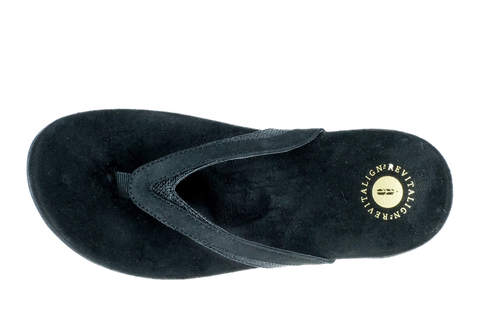Revitalign Heron Women's Thong Post Sandal - Black 7