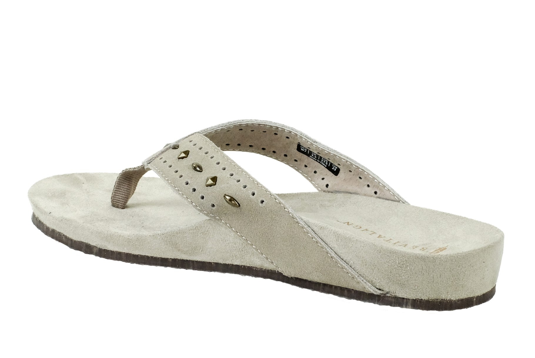Revitalign Kena Stud Women's Thong Post Supportive Sandal - Sand 5