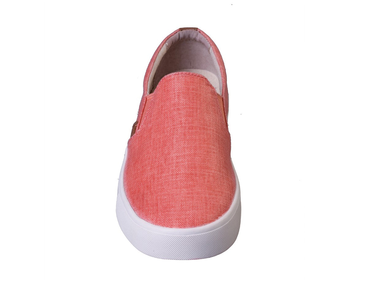 Revitalign Boardwalk Canvas - Women's Slip-on Comfort Shoe - Red - Top