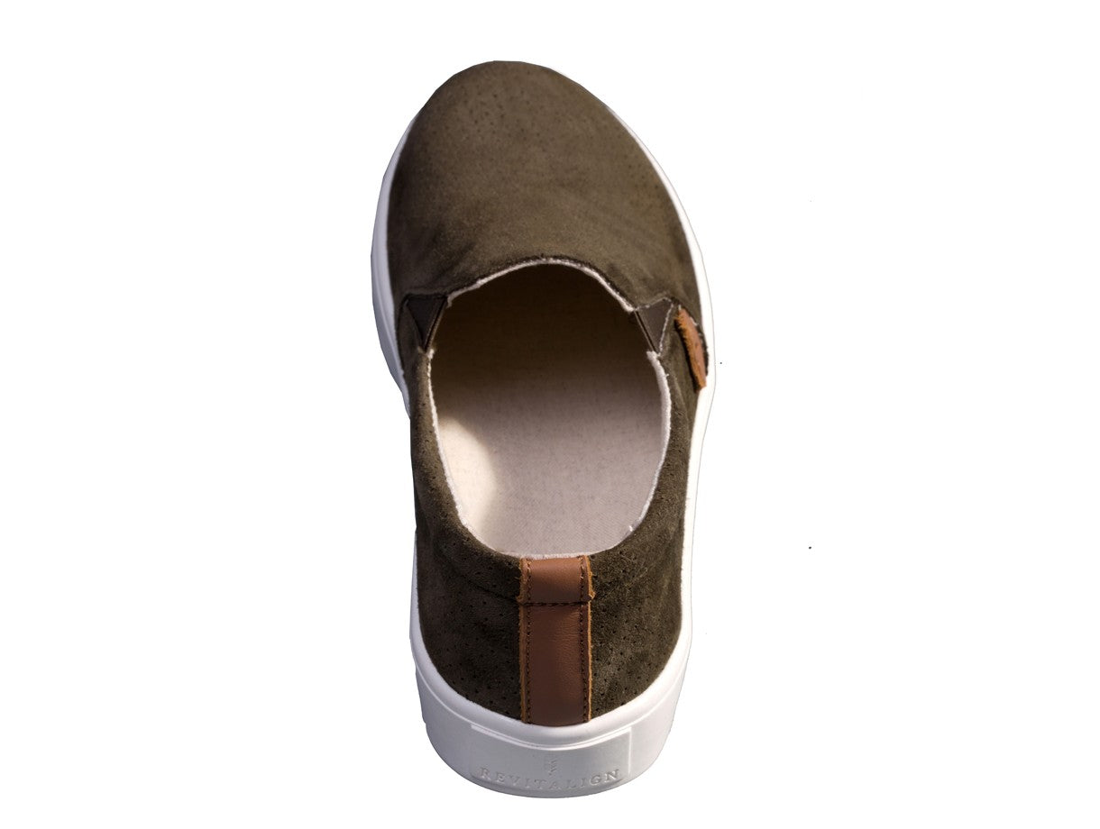 Spenco Revitalign Boardwalk Leather - Women's Casual Slip-on - Sage - Side