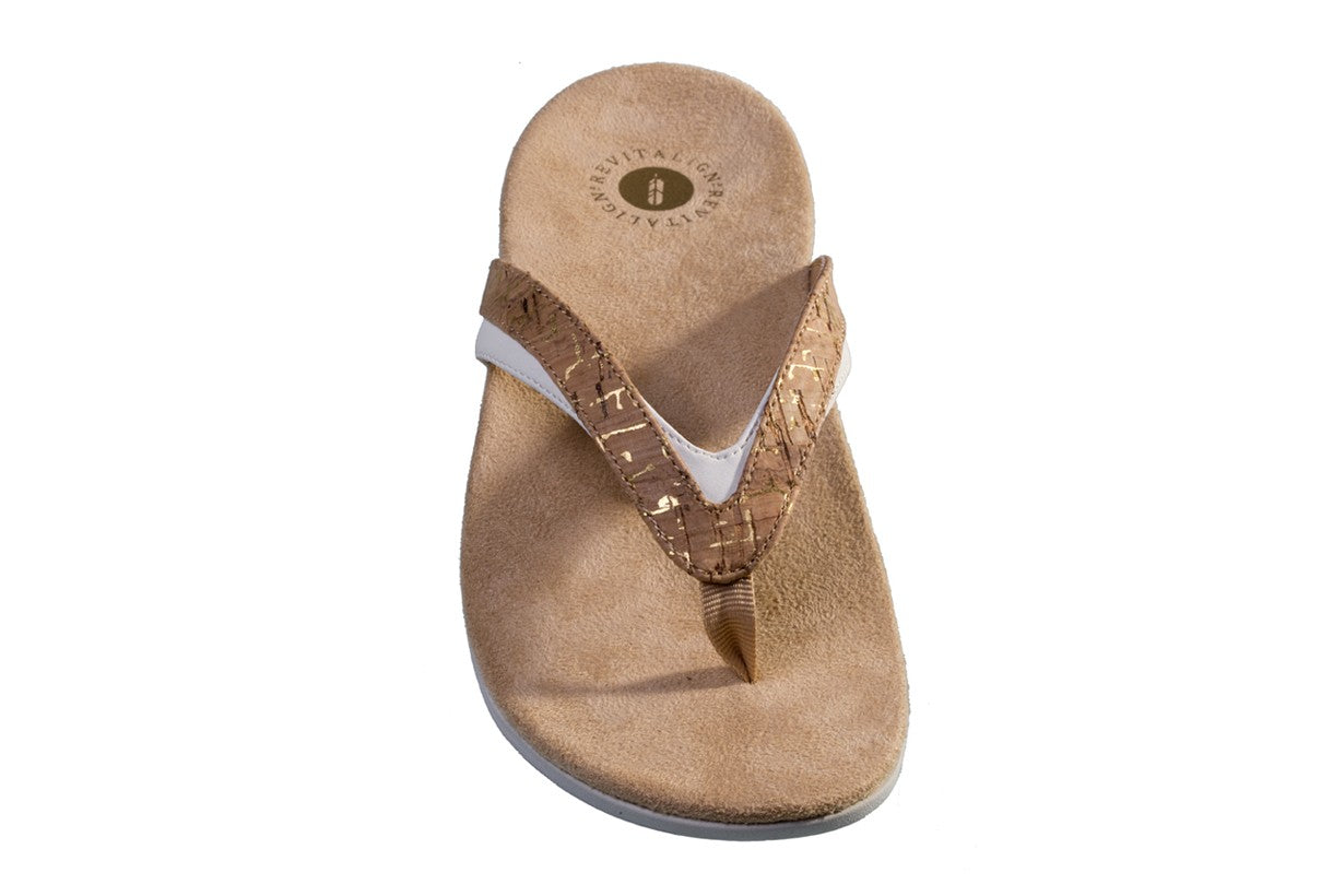 Revitalign Heron Women's Thong Post Sandal - Cork - Top
