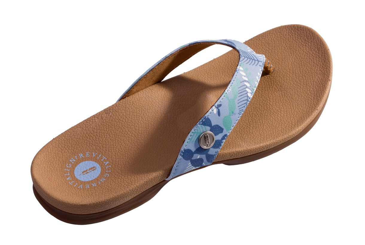 Revitalign Chameleon Women's Supportive Comfort Sandal - Blue Print - Bottom