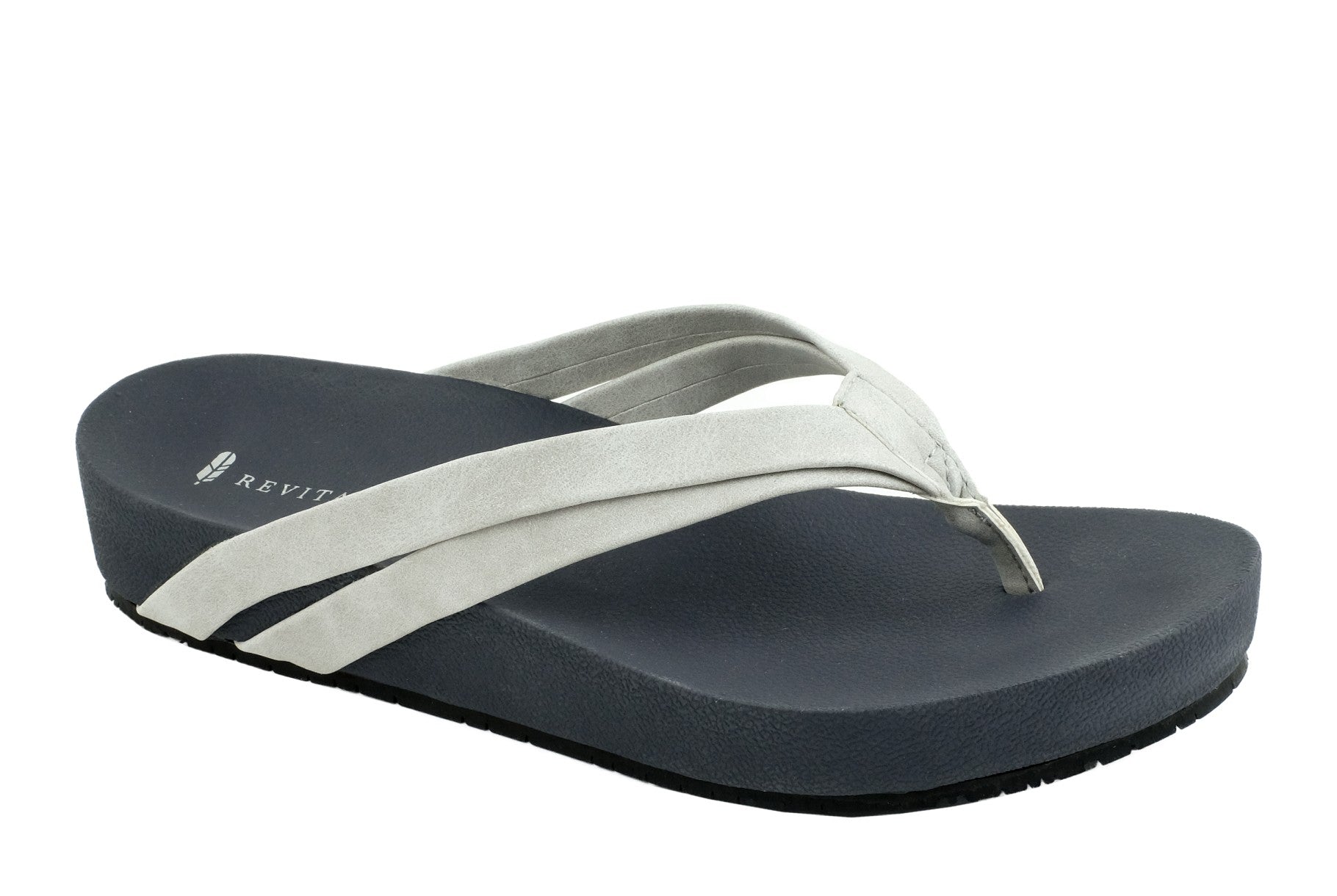 Revitalign Sandy Seas Platform Women's Orthotic Sandal - Grey - Profile