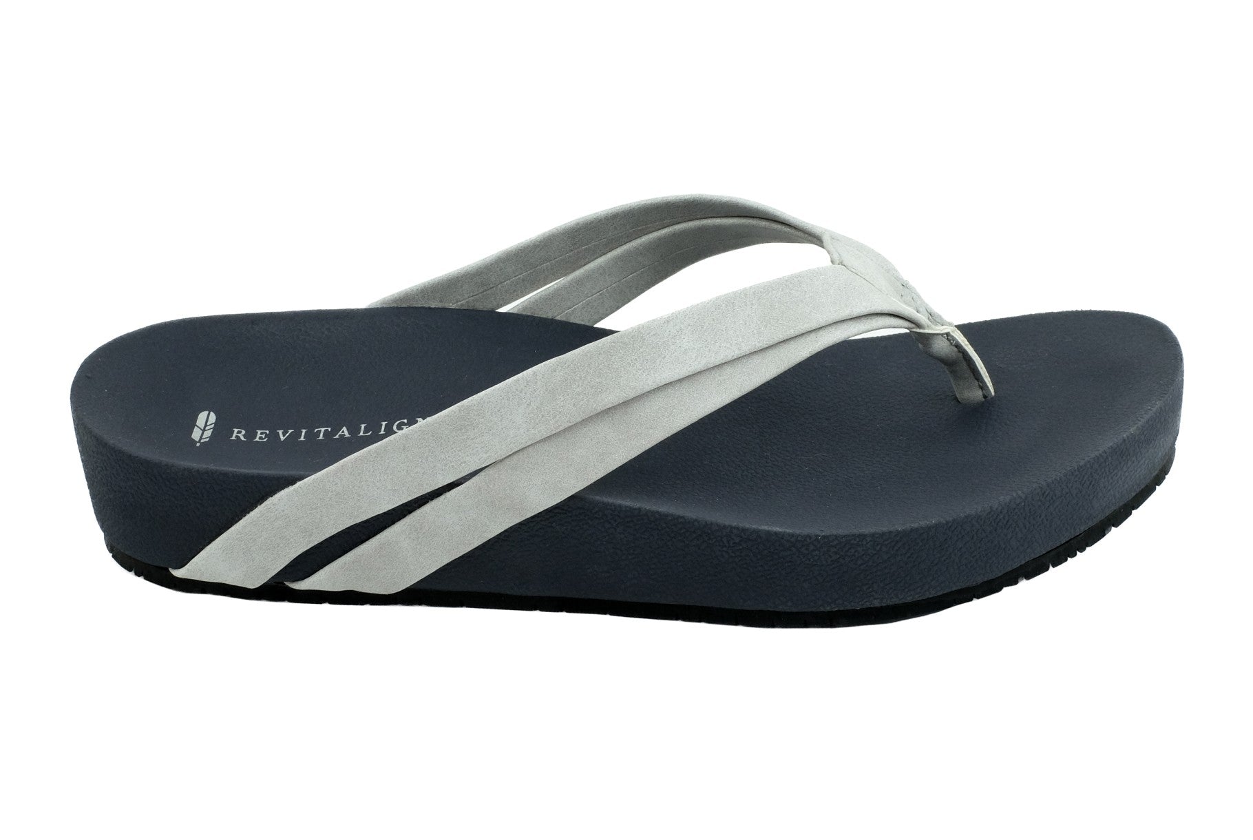 Revitalign Sandy Seas Platform Women's Orthotic Sandal - Grey - Pair