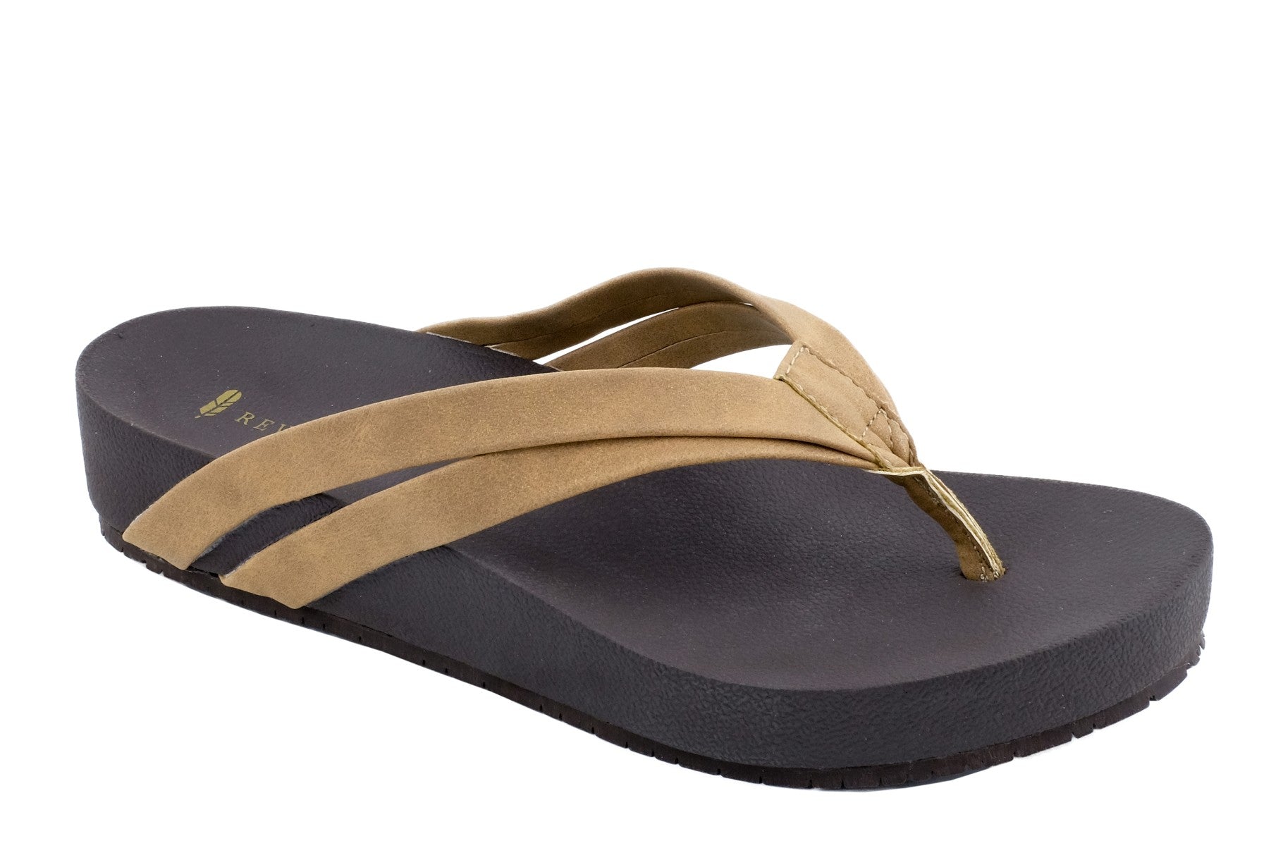 Revitalign Sandy Seas Platform Women's Orthotic Sandal - Toasted Coconut - Profile
