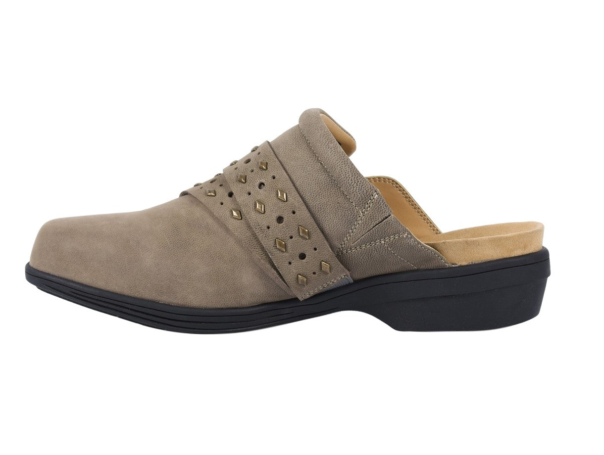 Revitalign Moro Clog - Women's Comfort Slip-on - Dark Smoke - Side