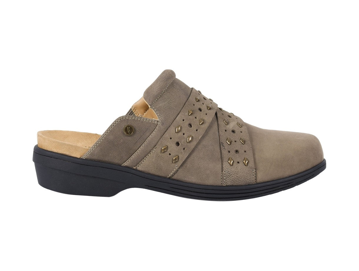 Revitalign Moro Clog - Women's Comfort Slip-on - Dark Smoke - Side