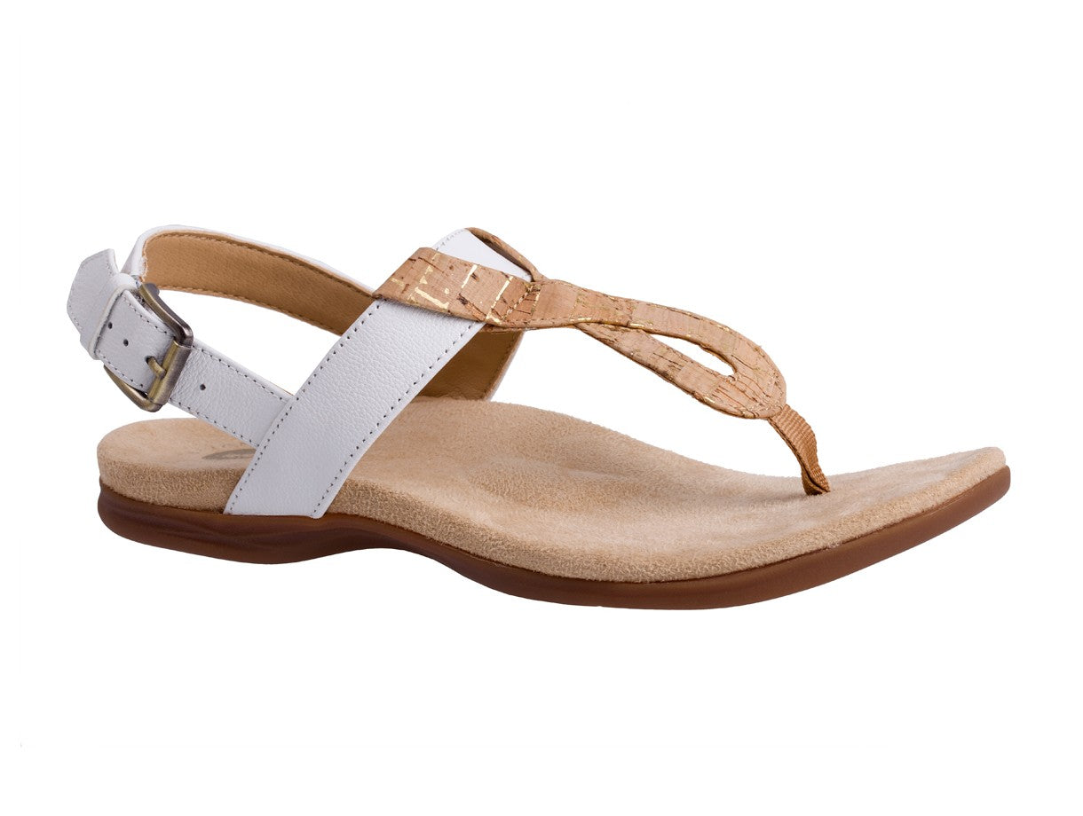 Revitalign Starling Women's Adjustable Supportive Sandal - White - Pair