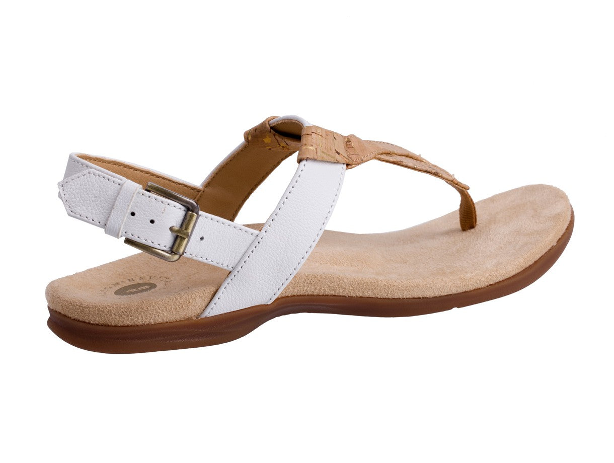 Revitalign Starling Women's Adjustable Supportive Sandal - White - Bottom