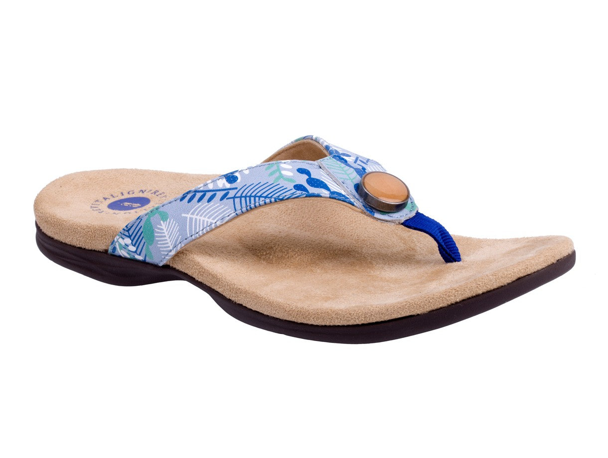 Revitalign Starling Women's Orthotic Flip Flop Sandal - Blue Fog - Pair