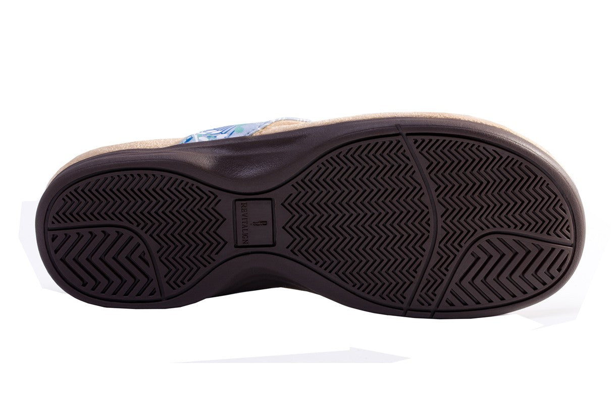 Revitalign Starling Women's Orthotic Flip Flop Sandal - Blue Fog - Side
