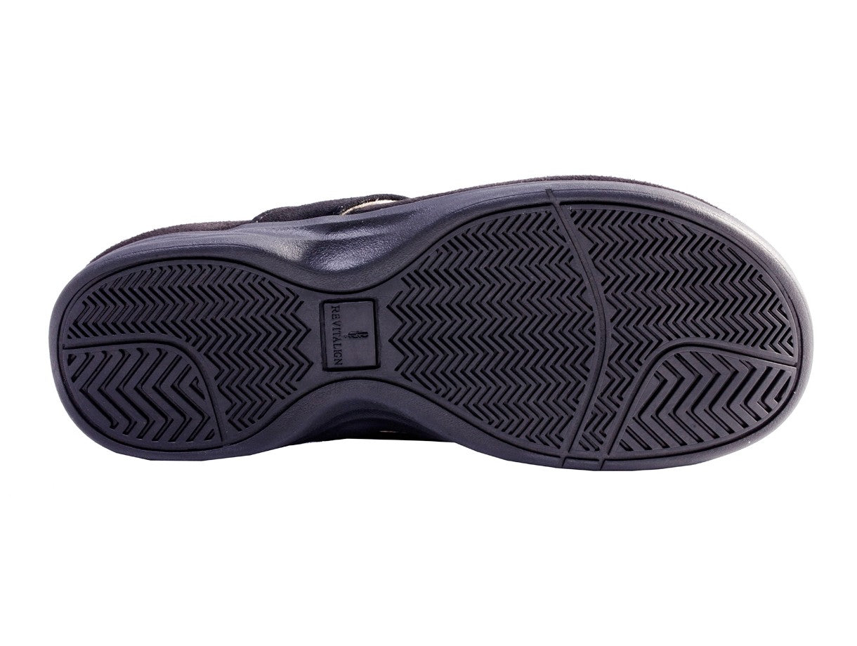 Revitalign Starling Women's Orthotic Flip Flop Sandal - Black - Side