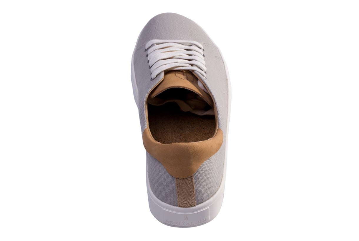 Revitalign Pacific Canvas Women's Casual Comfort Shoe - Grey - Side