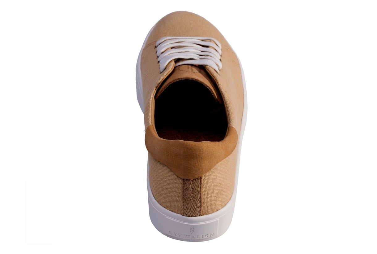 Revitalign Pacific Canvas Women's Casual Comfort Shoe - Tan - Side