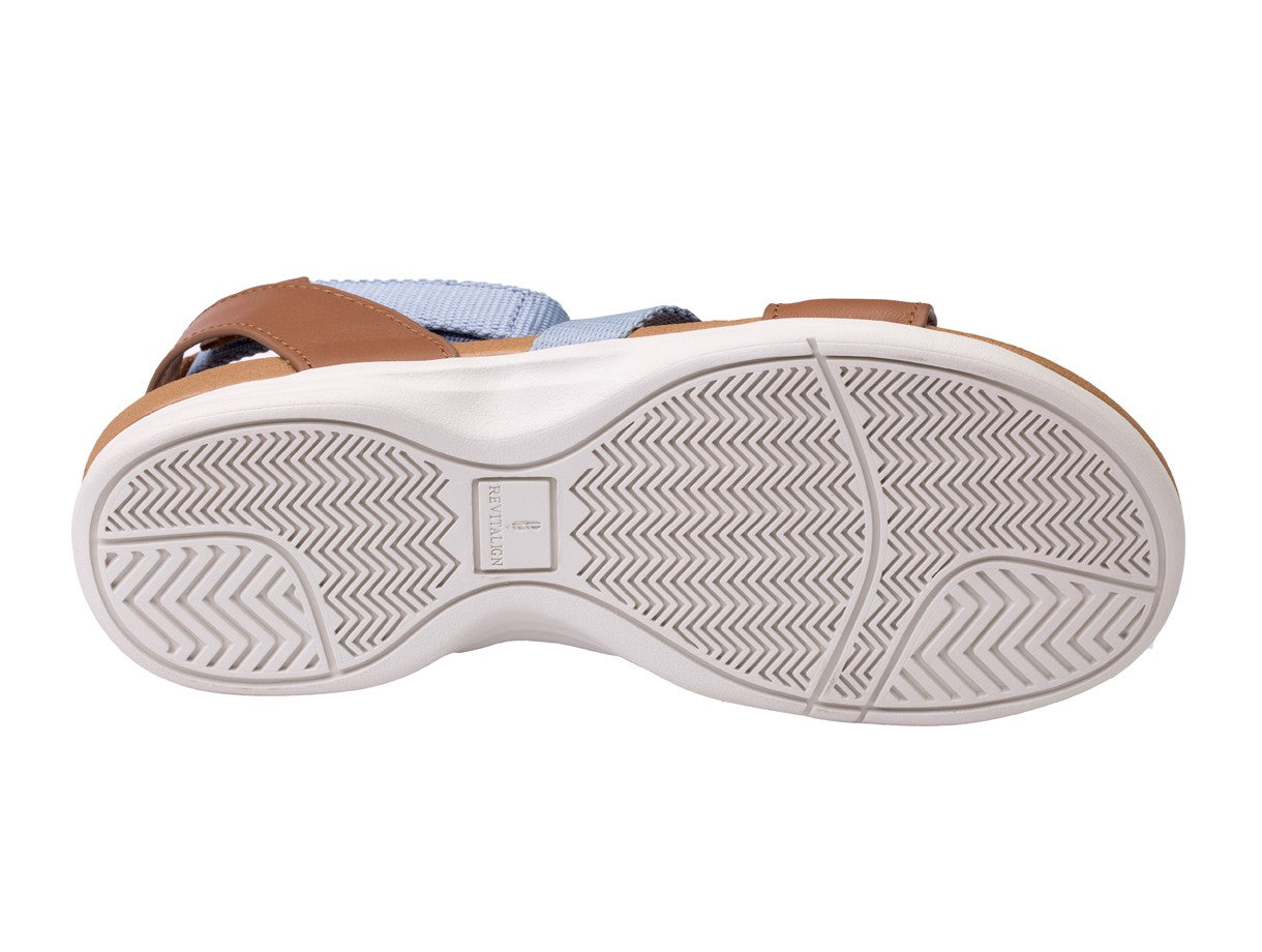 Revitalign Webbed Women's Adjustable Sandal - Blue Fog - Side