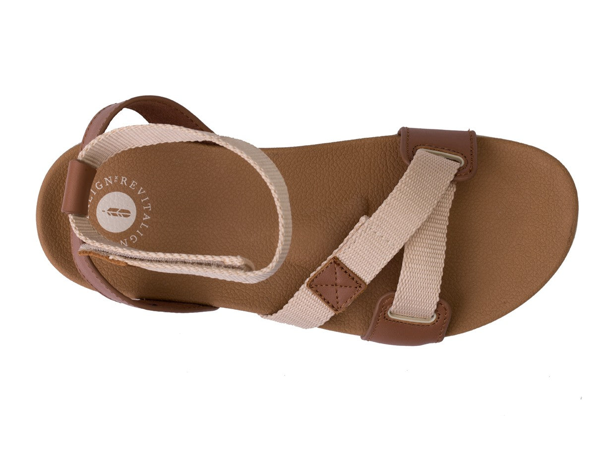 Revitalign Webbed Women's Adjustable Sandal - Light Taupe - Swatch