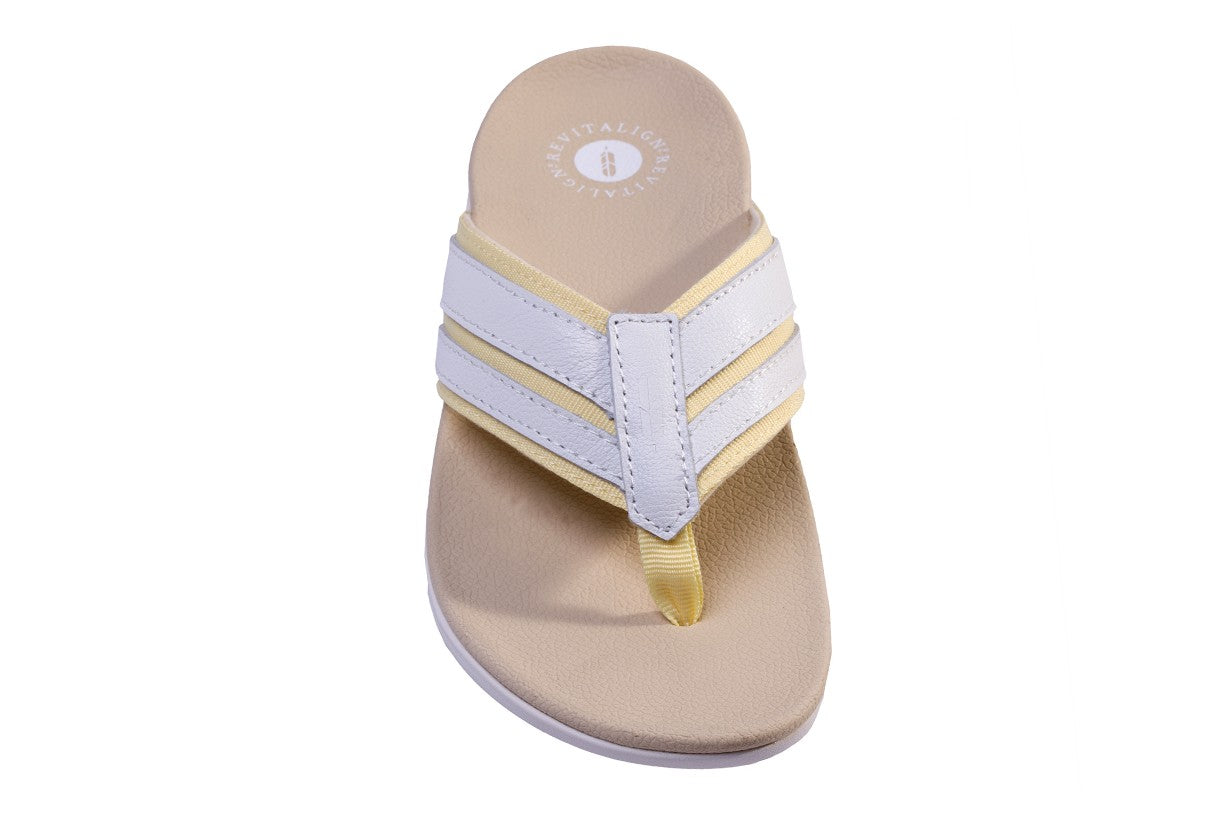Revitalign Webbed Flip Women's Supportive Sandal - Pastel Yellow - Top