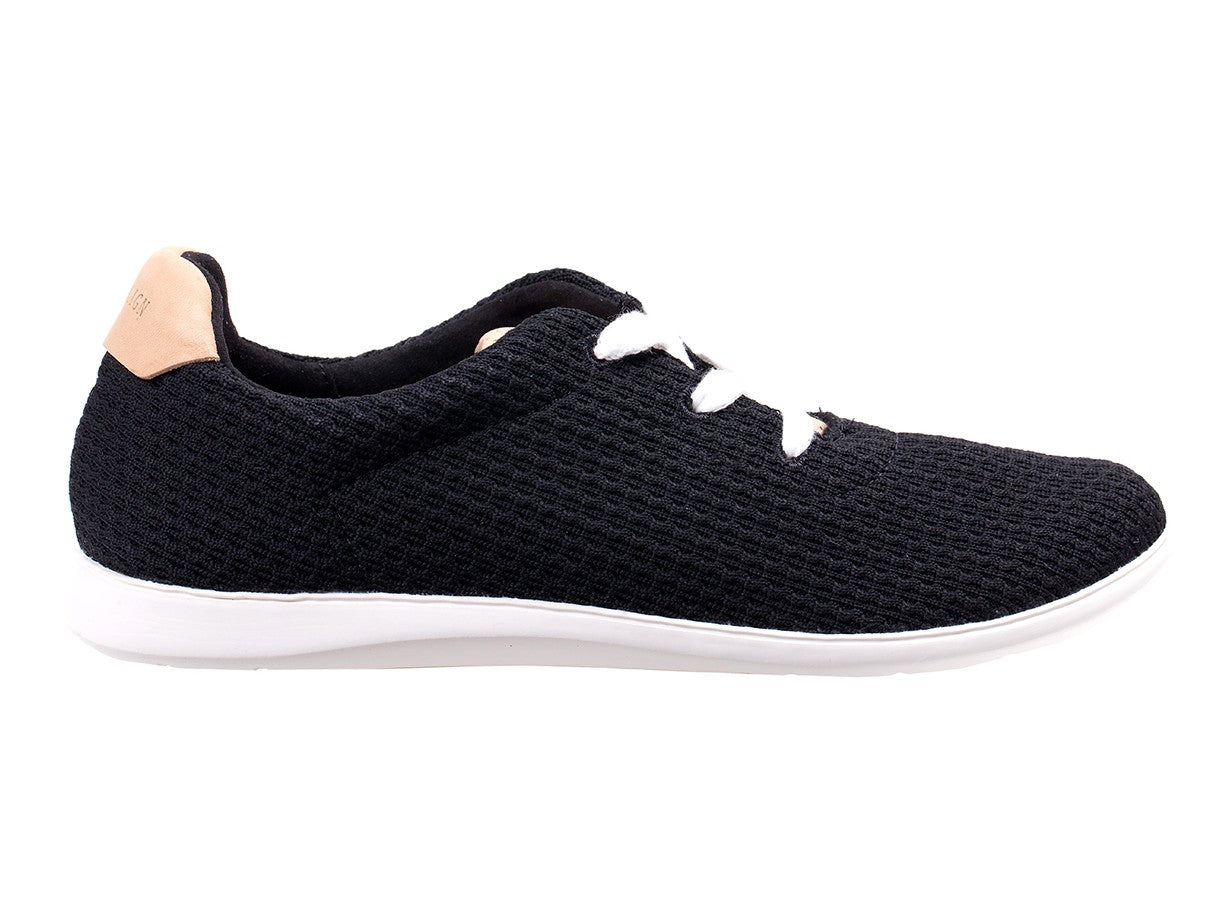 Revitalign Florez Knit Women's Casual Flat Sneaker - Black - Profile