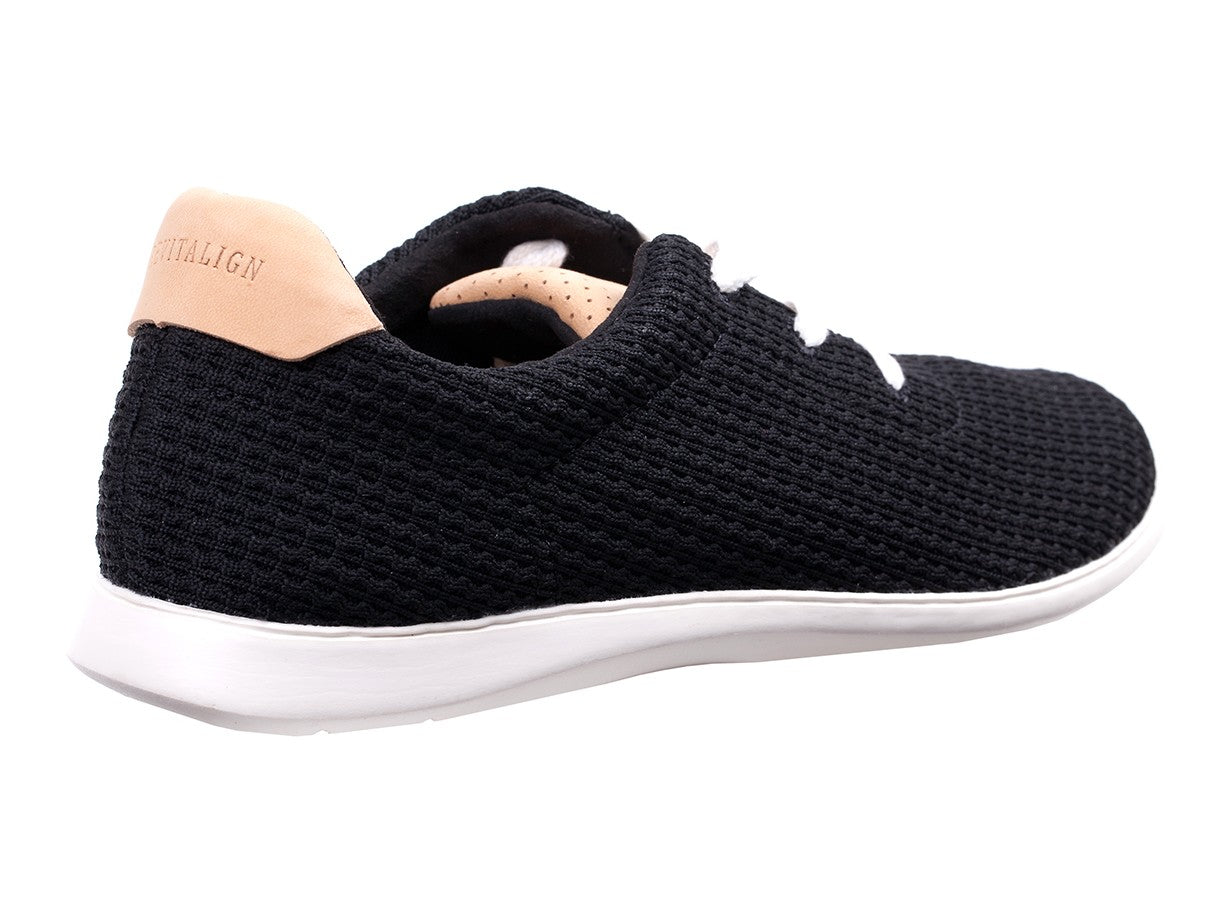 Revitalign Florez Knit Women's Casual Flat Sneaker - Black - Bottom