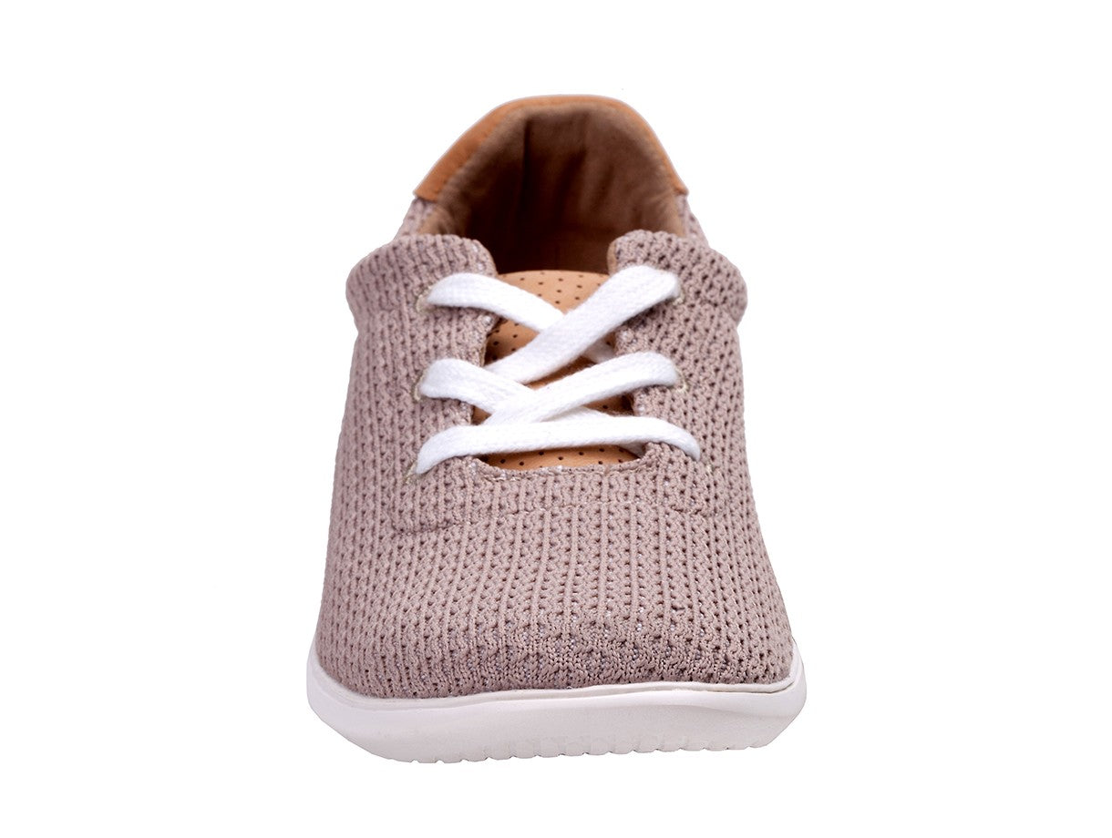 Revitalign Florez Knit Women's Casual Flat Sneaker - Sesame - Top