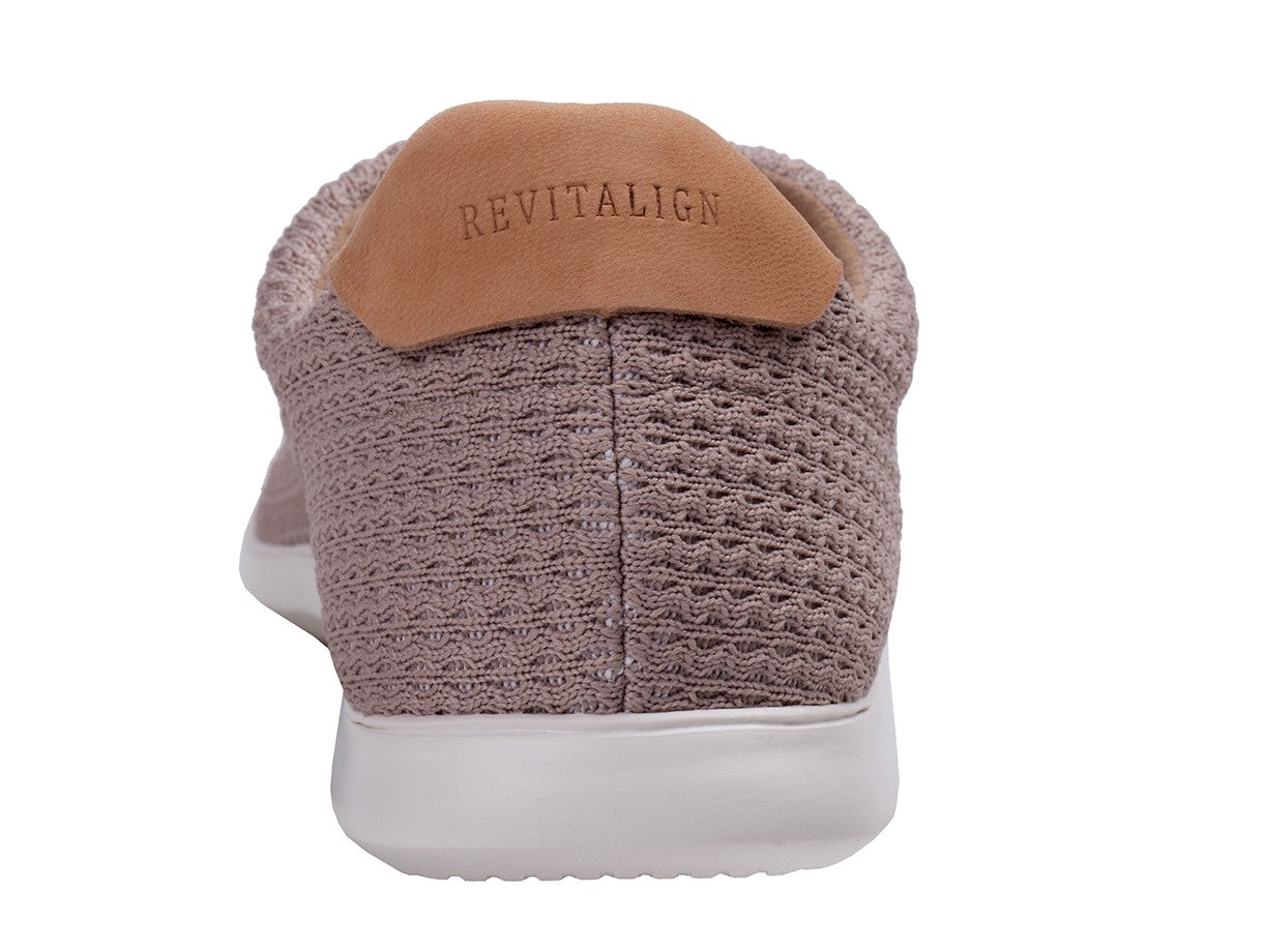 Revitalign Florez Knit Women's Casual Flat Sneaker - Sesame - Side