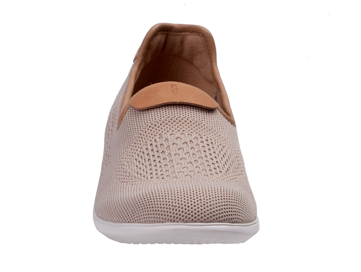 Revitalign Antigua Knit Women's Casual Flat Sneaker - Bleached Sand - Top