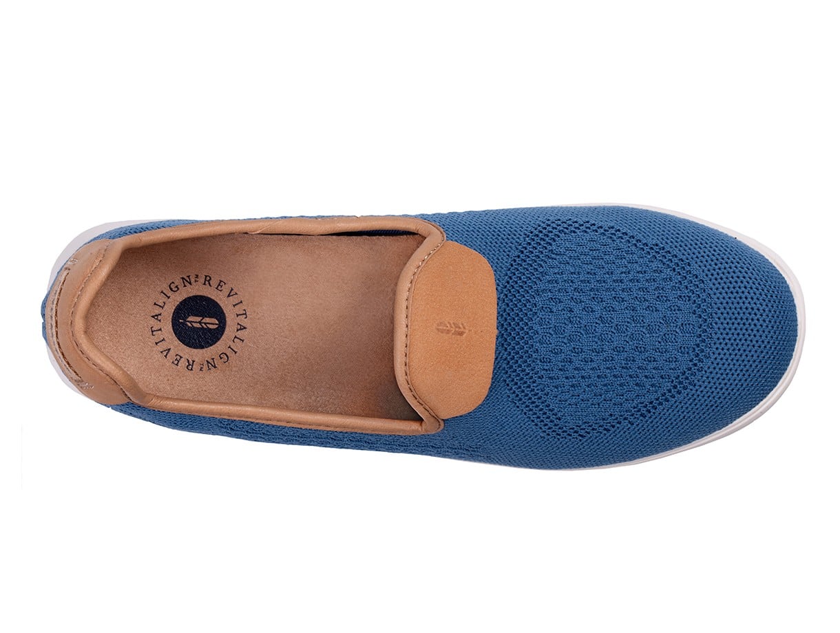 Revitalign Antigua Knit Women's Casual Flat Sneaker - Bluestone - Swatch