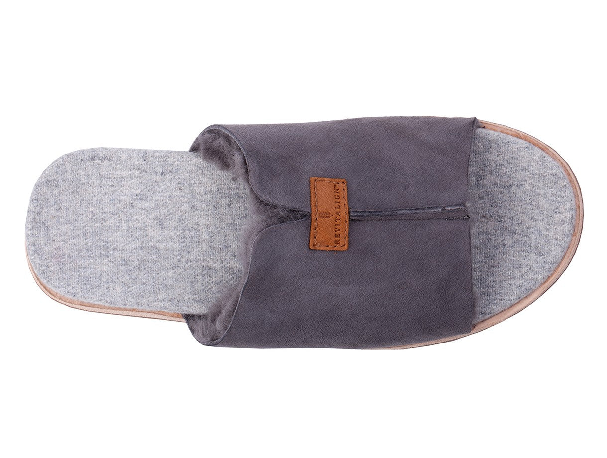 Revitalign Spruce Women's Shearling Slip-on Slipper - Grey - Swatch
