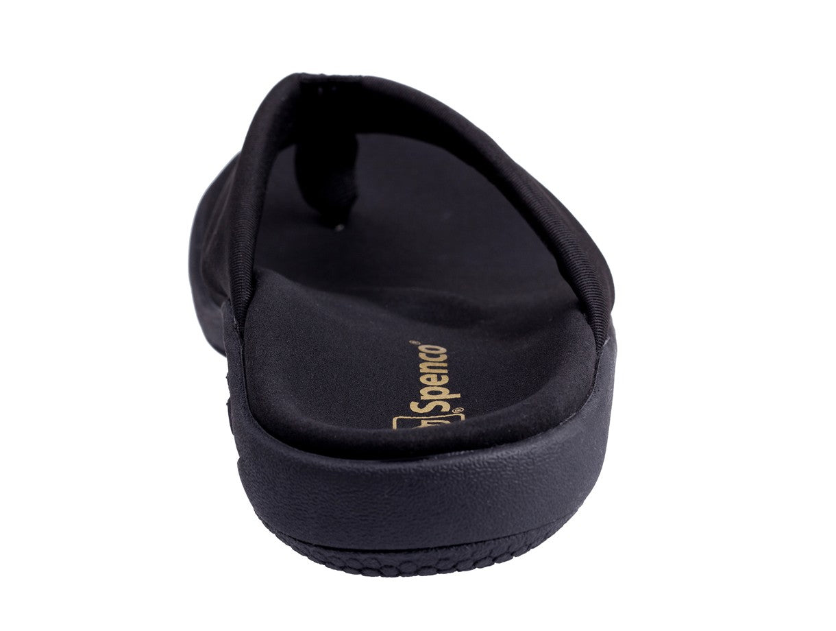 Spenco Victoria Women's Memory Foam Supportive Sandal - Jet Black - Side